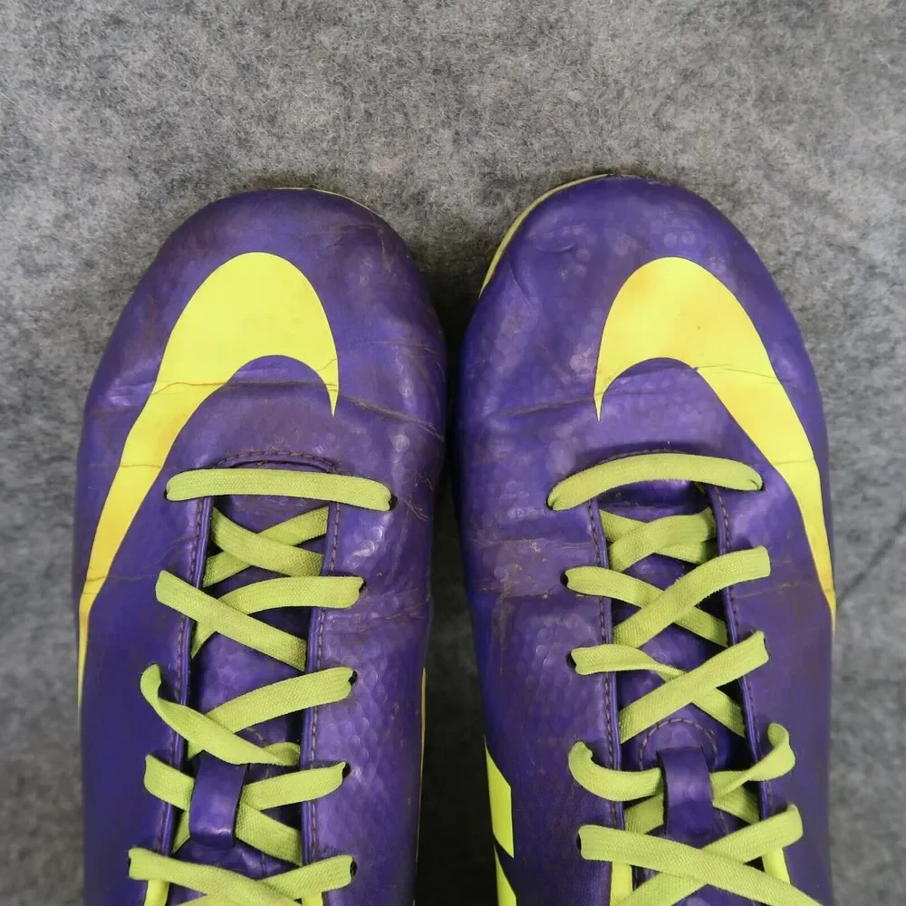 Nike Shoes Kids 5 Cleats Soccer Mercurial FG Sports Athletic Purple Volt Youth
